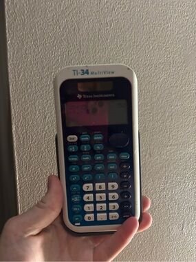 Texas Instruments TI-34 MultiView Scientific Calculator - White and Teal